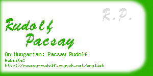 rudolf pacsay business card